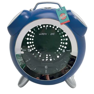 M-Pets (М-Петс) Sixties Clock Pet Carrier – Переноска-рюкзак Годинник для котів, собак дрібних порід і гризунів; 40х44х26 см (Синій)