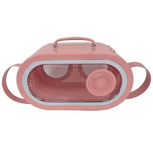 M-Pets (М-Петс) Sixties Radio Pet Carrier – Переноска Радио 60-х для котов, собак мелких пород и грызунов; 50,2x23,5x31,3 см (Розовый)