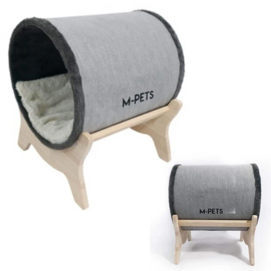 M-Pets (М-Петс) Tunnel Elevated Cat Bed – Лежак-тунель на підставці для котів; 47х39х40 см: ціни та характеристики