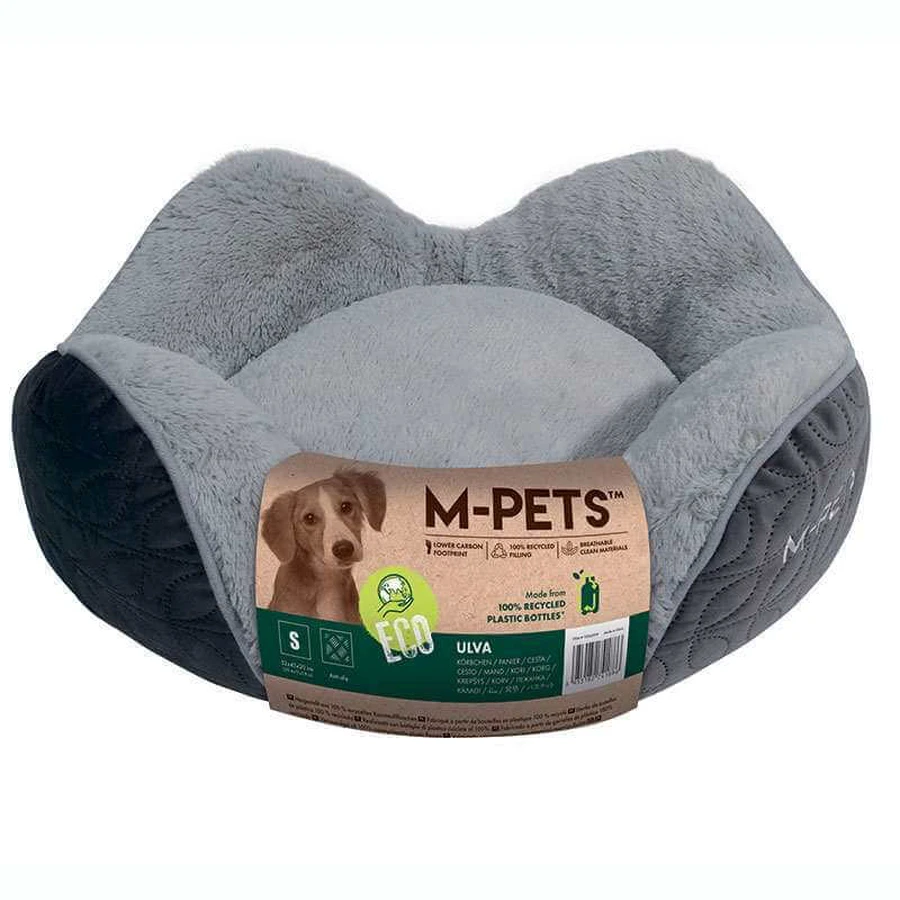 M-Pets (М-Петс) Ulva Eco Dog Bed – Еко-лежак Алва для собак та котів; 52х43х20 см (Сірий): ціни та характеристики