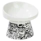 M-Pets (М-Петс) Urbanstyle Tilt'd Raised Ceramic Bowl Black and White - Піднята керамічна чаша для тварин; М (250 мл) (Чорний / Білий)