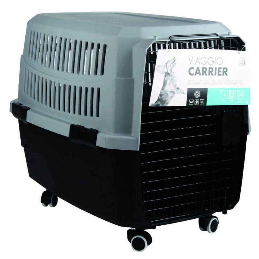 M-Pets (М-Петс) Viaggio Carrier-L IATA - Пластиковая переноска, соответствующая стандартам IATA для собак весом до 22 кг; 81,3х56х58,5 см: цены и характеристики