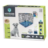 M-Pets (М-Петс) Voyager Wire Crate 2 doors – Проволочная клетка с 2 дверями и запатентованным замком Securo lock для собак; S (61х46х48 см) (Синий)