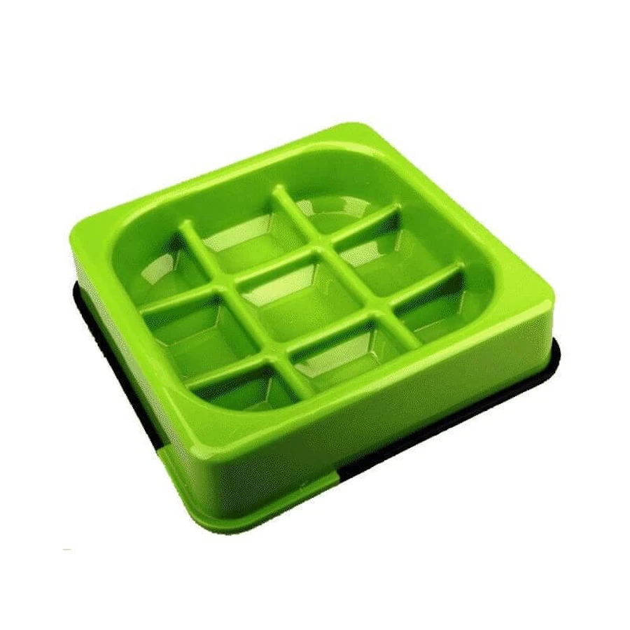 M-Pets (М-Петс) Waffle Slow Feed Bowl - Миска не скользящая для медленного кормления собак; 1,5 л (Салатовый): цены и характеристики