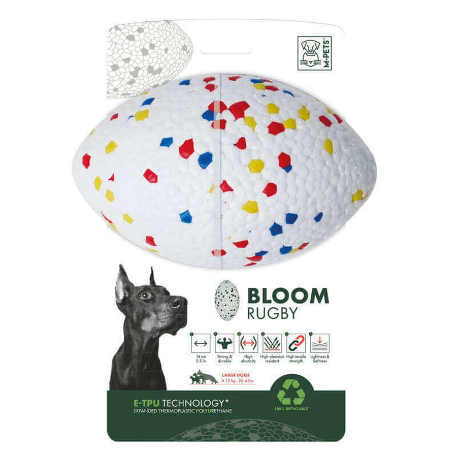 M-Pets Bloom Rugby - Мяч-регби Блум для собак; 14 см (Разноцветный): цены и характеристики