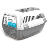 M-Pets Eco Giro Carrier - Пластикова переноска для котів і маленьких собак; 51,6x32,7x29,6 см (Білий)