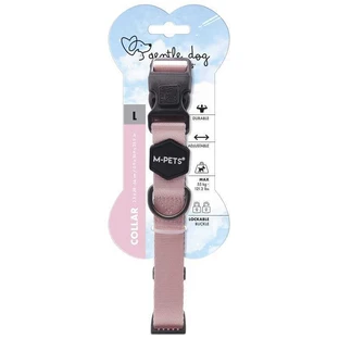 M-Pets Gentle Dog Collar Pink - Нашийник для маленьких, середніх і великих порід собак (рожевий); L/2,5x38-66 см