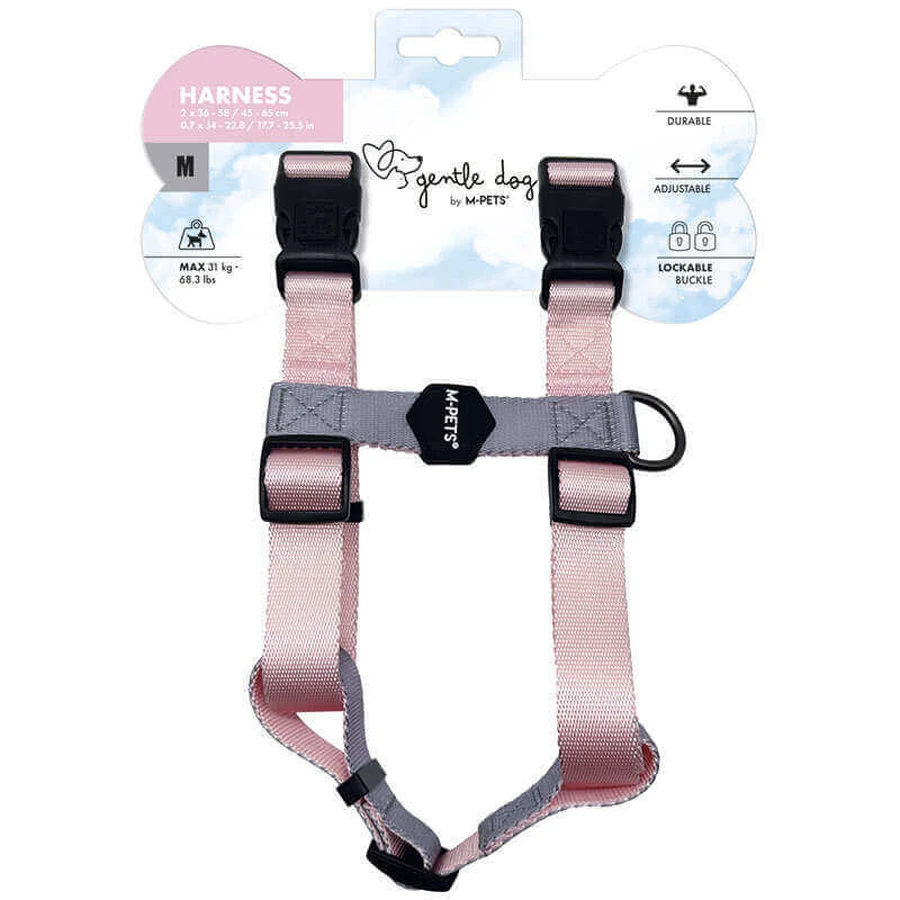 M-Pets Gentle Dog Harness - Шлея для мелких, маленьких и средних пород собак; M/2x36-58/45-65 см (Розовый): цены и характеристики