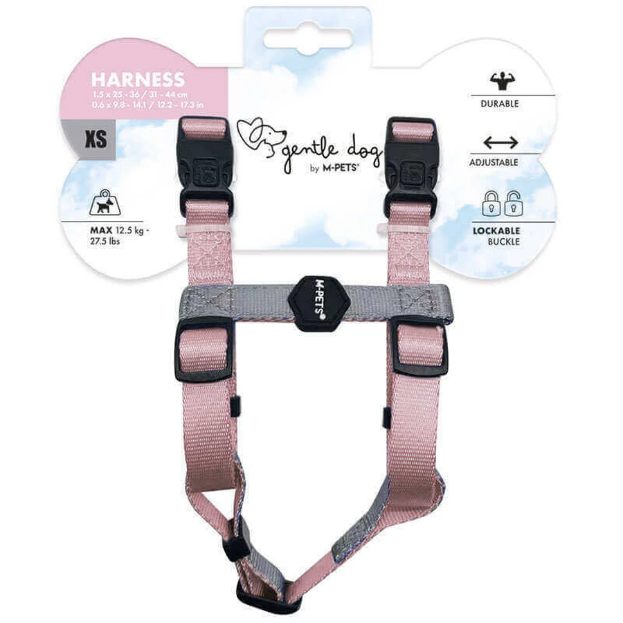M-Pets Gentle Dog Harness - Шлея для дрібних, малих і середніх порід собак; XS/1,5x25-36/31-44 см (Рожевий): ціни та характеристики