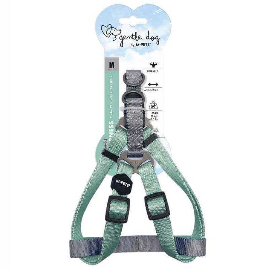 M-Pets Gentle Dog Triangle - Шлея треугольная для маленьких, средних и крупных пород собак; M/2x46-70 см (Зеленый): цены и характеристики