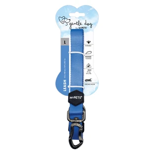 M-Pets Gentle Leash Dog - Повідець з м'якою ручкою для собак усіх порід; L/2,5х120 см (Блакитний)