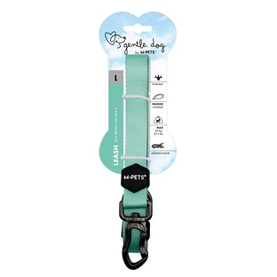 M-Pets Gentle Leash Dog - Поводок c мягкой ручкой для собак всех пород; L/2,5х120 см (Бирюзовый)