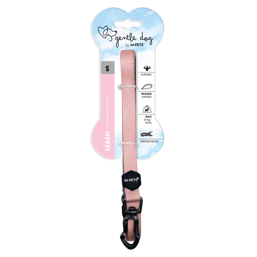 M-Pets Gentle Leash Dog - Поводок c мягкой ручкой для собак всех пород; S/1,5х120 см (Розовый): цены и характеристики
