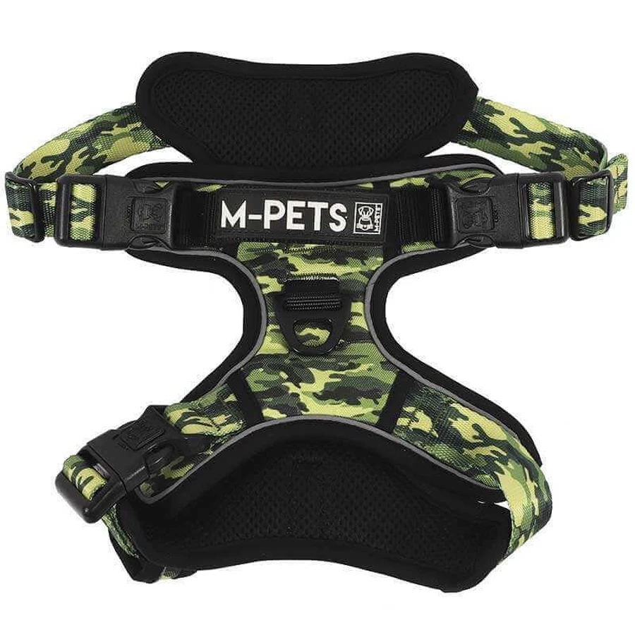 M-Pets Hiking Camouflage Dog Harness - Шлея анатомическая с принтом камуфляж для маленьких, средних и крупных пород собак; M/35-60 см: цены и характеристики