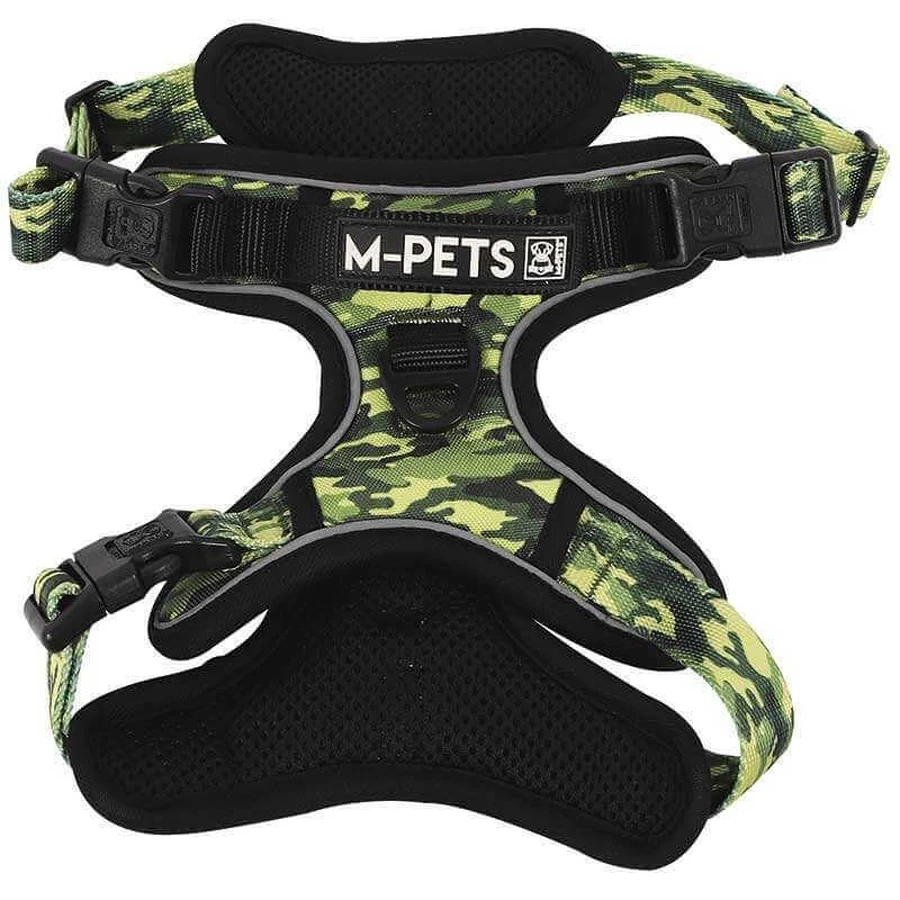 M-Pets Hiking Camouflage Dog Harness - Шлея анатомічна з принтом камуфляж для маленьких, середніх і великих порід собак; S/30-45 см: ціни та характеристики