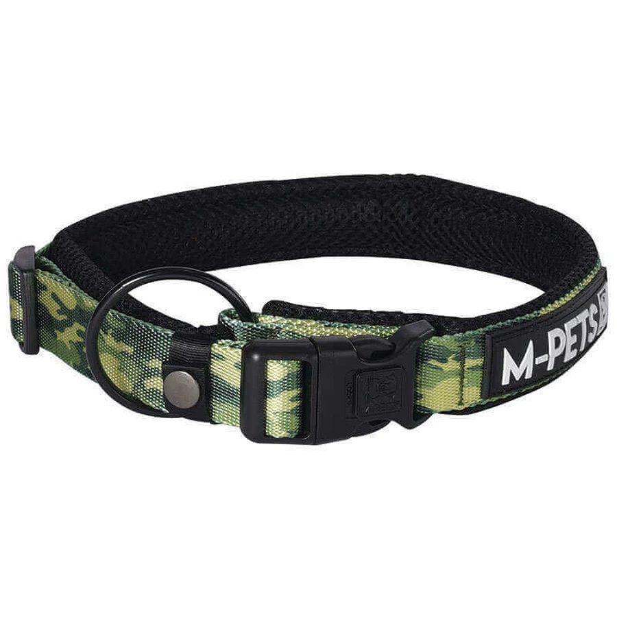 M-Pets Hiking Soft Camouflage Dog Collar - Ошейник с принтом камуфляж для маленьких, средних и крупных пород собак; M/40-50 см: цены и характеристики