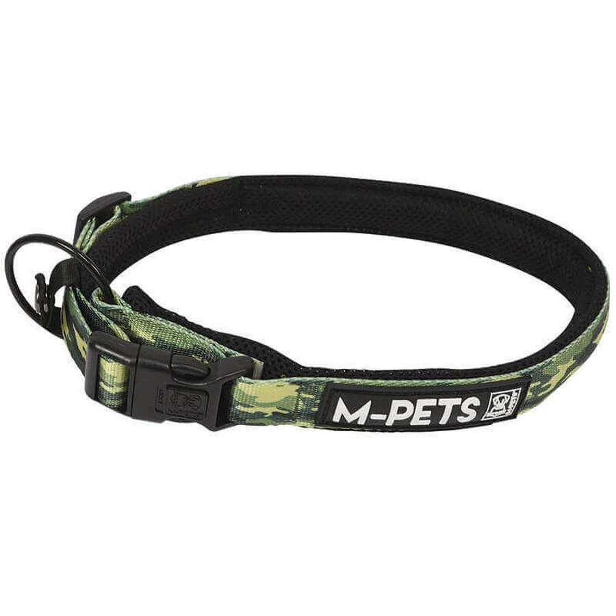 M-Pets Hiking Soft Camouflage Dog Collar - Ошейник с принтом камуфляж для маленьких, средних и крупных пород собак; S/30-40 см: цены и характеристики