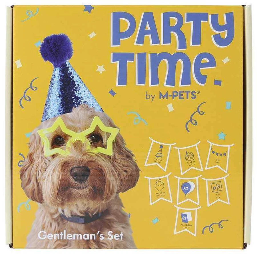 M-Pets Party Time Dog Gentleman's set – Набор Джентльмен для празднования Дня рождения собаки; 20х20х7 см (Разноцветный): цены и характеристики