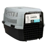 M-Pets Viaggio Carrier-M IATA - Пластиковая переноска для собак весом до 16 кг; 68х47,6х42 см (Серый / Черный)