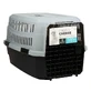 M-Pets Viaggio Carrier-M IATA - Пластикова переноска для собак вагою до 16 кг; 68х47,6х42 см (Сірий / Чорний)