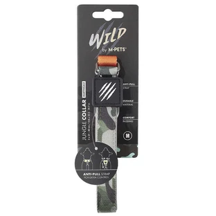M-Pets Wild Jungle Collar Dog - Нашийник з принтом джунглі для маленьких, середніх і великих порід собак; M/2x31-40 см