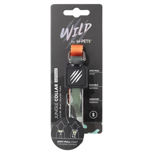 M-Pets Wild Jungle Collar Dog - Ошейник с принтом джунгли для маленьких, средних и крупных пород собак; S/1,5x22-30 см