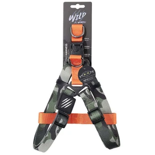 M-Pets Wild Jungle Dog Harness - Шлея с принтом джунгли и фастексом для маленьких, средних и крупных пород собак; L/2,5x56-84 см
