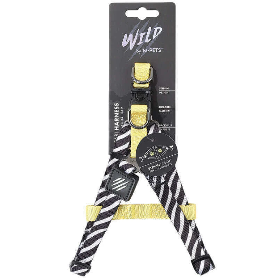 M-Pets Wild Safari Harness Dog - Шлея з принтом сафарі та фастексом для маленьких, середніх і великих порід собак; S/1,5x34-50 см: ціни та характеристики