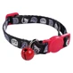 M-Pets Zany Eco Cat СоІІаг - Регулируемый эко-ошейник с колокольчиком для кошек; 1х20-30 см (Черный / Красный)