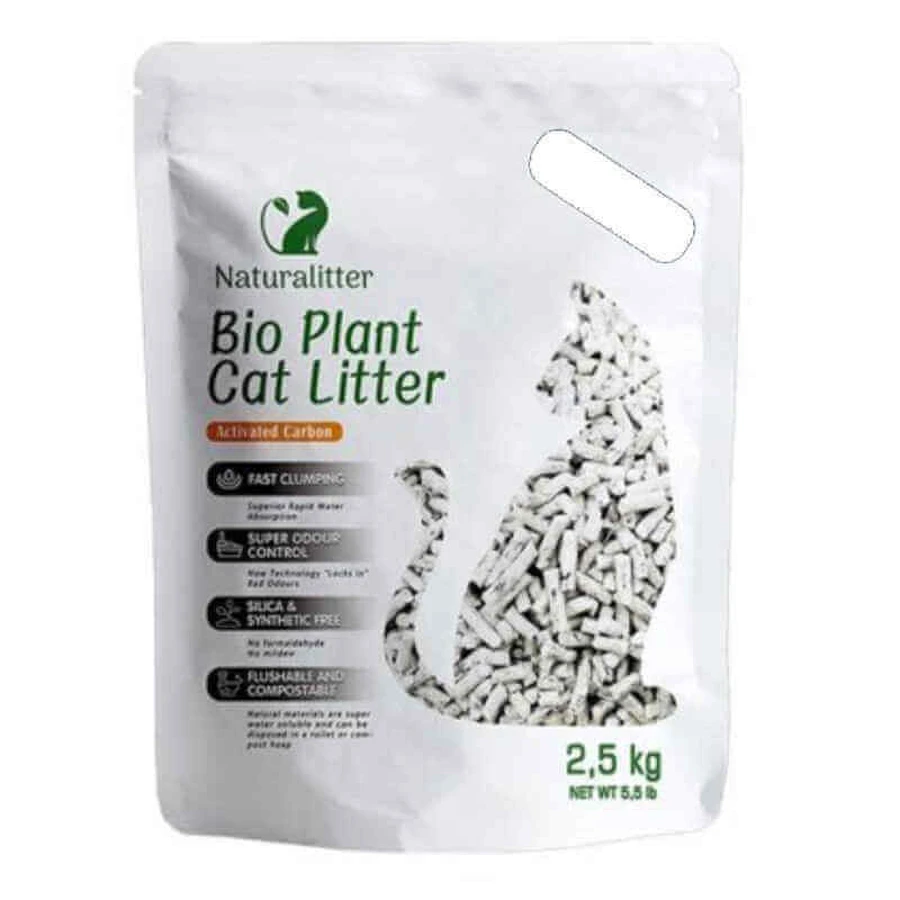 Naturalitter (Натуралиттер) Bio Plant Cat Litter Activated Carbon - Наполнитель соевый комкующийся для кошачьего туалета с активированным углем; 6 л / 2,5 кг: цены и характеристики