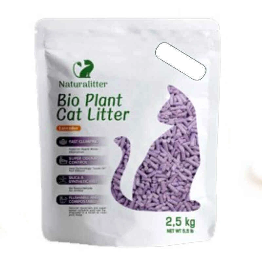 Naturalitter (Натураліттер) Bio Plant Cat Litter Lavender - Наповнювач соєвий, що утворює грудки для котячого туалету з ароматом лаванди; 6 л / 2,5 кг: ціни та характеристики