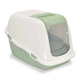 Petmax (Петмакс) Cat Toilet Ella Comfort – Закритий туалет для котів з фільтром; 57х39х41 см (Біла / Зелена)
