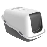 Petmax (Петмакс) Cat Toilet Ella – Закритий туалет з фільтром для котів; 57х39х38 см (Білий / Сірий)