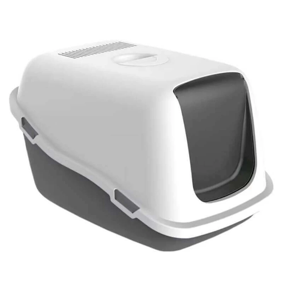 Petmax (Петмакс) Cat Toilet Ella – Закритий туалет з фільтром для котів; 57х39х38 см (Білий / Сірий): ціни та характеристики