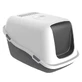 Petmax (Петмакс) Cat Toilet Ella – Закрытый туалет с фильтром для котов; 57х39х38 см (Белый / Серый)