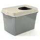 Petmax (Петмакс) Cat Toilet Jump – Закрытый туалет для котов с верхним входом; 58х39х38,5 см (Белый / Темно-серый)