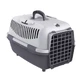 Petmax (Петмакс) Nomade 1 Plastic Door - Переноска пластиковая для кошек, собак и грызунов весом до 6 кг; 48x32x32 см (Светло-серый / Темно-серый)