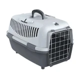 Petmax (Петмакс) Nomade Lux 1 Metal Door - Переноска для животных весом до 6 кг с металлической дверью; 48x32x32 см (Светло-серый / Темно-серый)