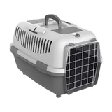 Petmax (Петмакс) Nomade Lux 3 Metal Door - Переноска для собак вагою до 12 кг з металевими дверима; 61х40х38 см (Світло-сірий / Темно-сірий)