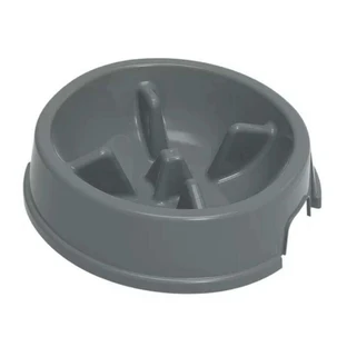 Petmax (Петмакс) Slow Food Bowl – Миска-лабиринт для медленного кормления собак; 1,5 л (Тёмно-серый)