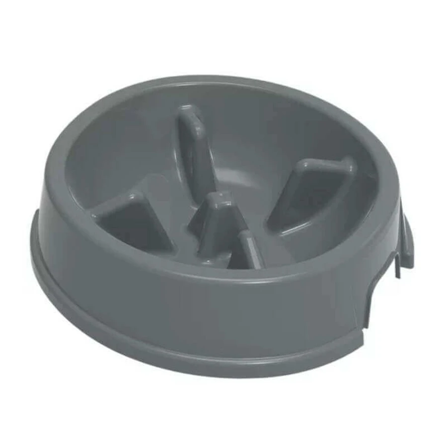 Petmax (Петмакс) Slow Food Bowl – Миска-лабиринт для медленного кормления собак; 1,5 л (Тёмно-серый): цены и характеристики