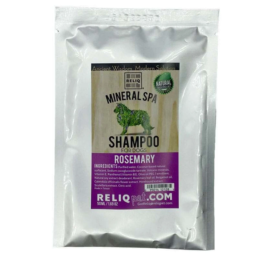 Reliq (Релік) Mineral Rosemary Shampoo - Шампунь з маслом розмарину для відновлення і зволоження шерсті собак і котів; 50 мл: ціни та характеристики
