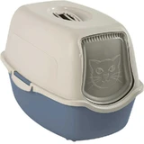 Rotho MyPet (Рото МайПет) Cat Toilet Bailey ECO – Закритий туалет для котів з фільтром; 56х40х39 см (Пісочний / Блакитний)