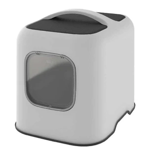 Rotho MyPet (Рото МайПет) Cat Toilet Biala ECO – Закритий туалет для котів з фільтром та совком у комплекті; 51х38.5х44 см (Білий)