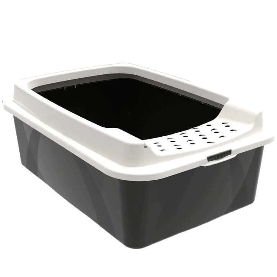 Rotho MyPet (Рото МайПет) Cat Toilet Bonnie ECO – Відкритий туалет для котів з рамкою; 57х39х21 см (Чорний): ціни та характеристики