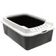 Rotho MyPet (Рото МайПет) Cat Toilet Bonnie ECO – Открытый туалет для котов с рамкой; 57х39х21 см (Черный)