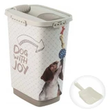 Rotho MyPet (Рото МайПет) Food Box Cody - Контейнер для зберігання сухого корму котів та собак (капучино); 25 л + Scoop (Cat/Dog)