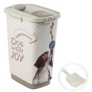 Rotho MyPet (Рото МайПет) Food Box Cody - Контейнер для зберігання сухого корму котів та собак (капучино); 50 л + Scoop