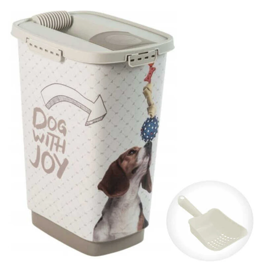 Rotho MyPet (Рото МайПет) Food Box Cody - Контейнер для зберігання сухого корму котів та собак (капучино); 50 л + Scoop: ціни та характеристики