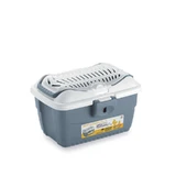 Stefanplast (Стефанпласт) Mini Gulliver - Переноска для кошек, грызунов и птиц весом до 3 кг; 40х30х24 см (Сине-стальной / Белый)